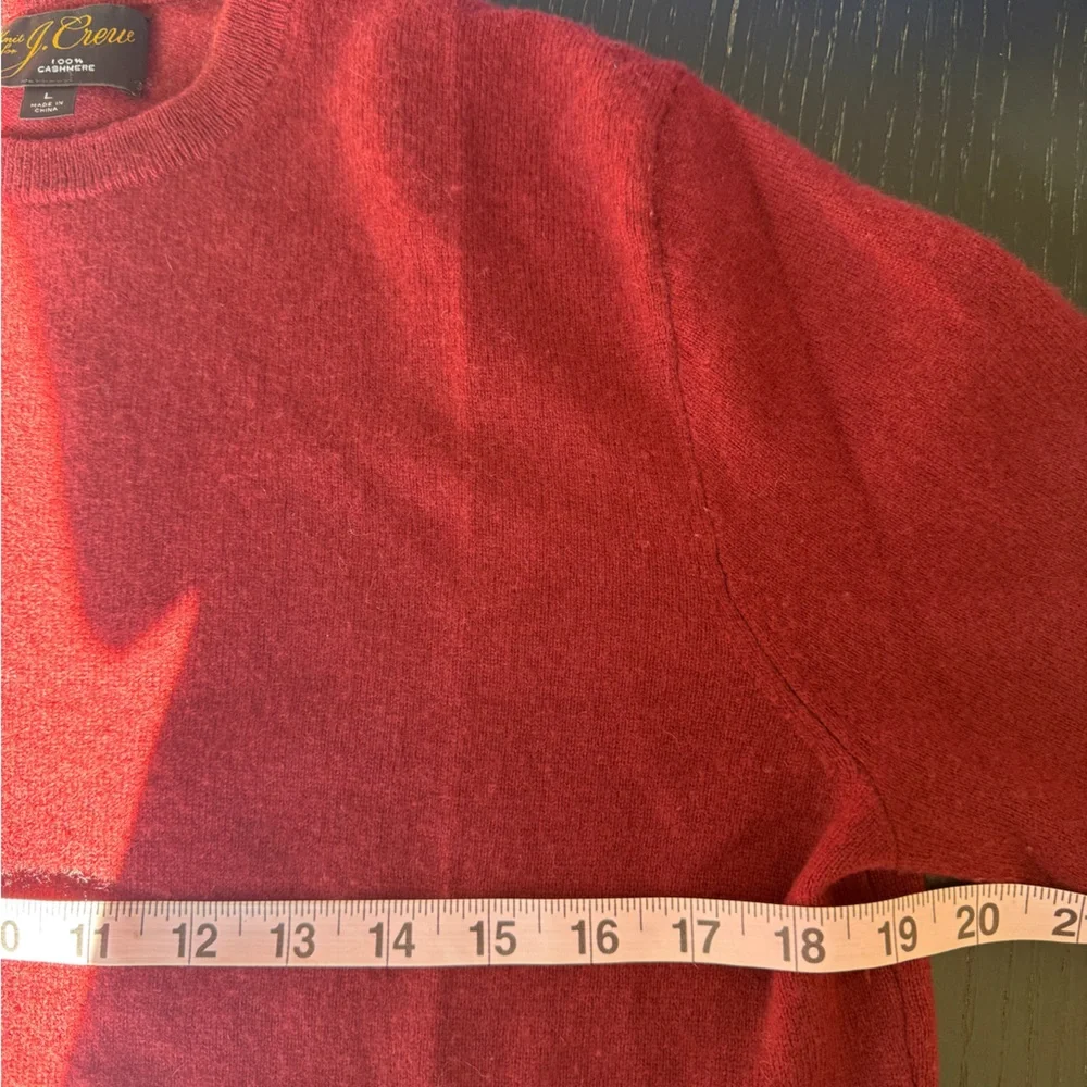 J. Crew 100% Cashmere Crewneck Sweater Burgundy Red Unisex Size L
